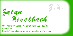 zalan miselbach business card